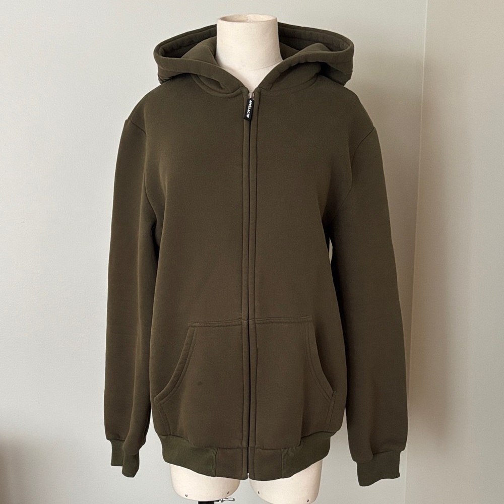 Apres Actif Unisex Embossed Hood Full Zip Sweatshirt Size L